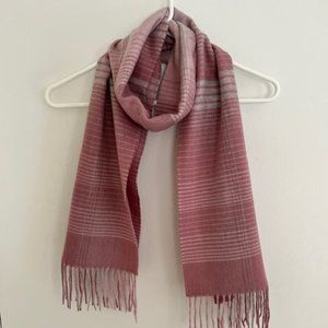 100% Cashmere Scarf, Pink & Gray, Women's